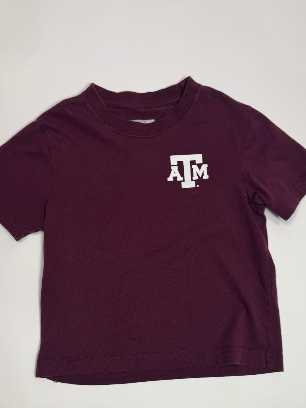Texas A&M Lil Aggies kids T-Shirt Top | Youth Size Small | Maroon & White tees